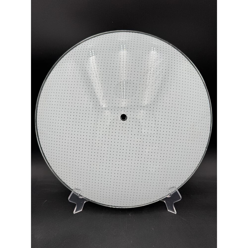 Vintage Round Frosted Glass Ceiling Light Cover Mid Century 15" NOS